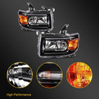 2Pcs Black Headlights with Bulbs for GMC Canyon (2015–2022)