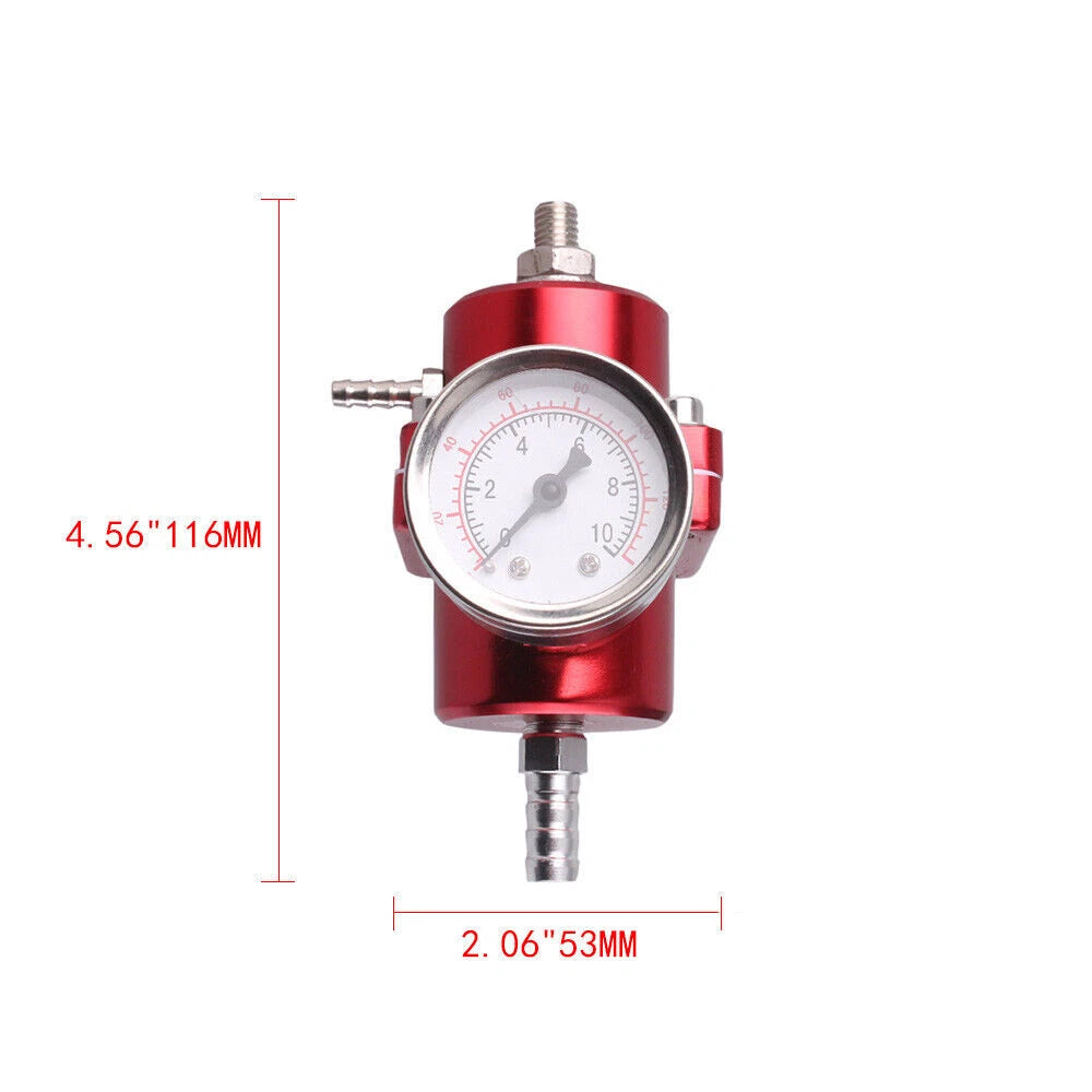 Adjustable Fuel Pressure Regulator for Red Aluminum (1-140 PSI)