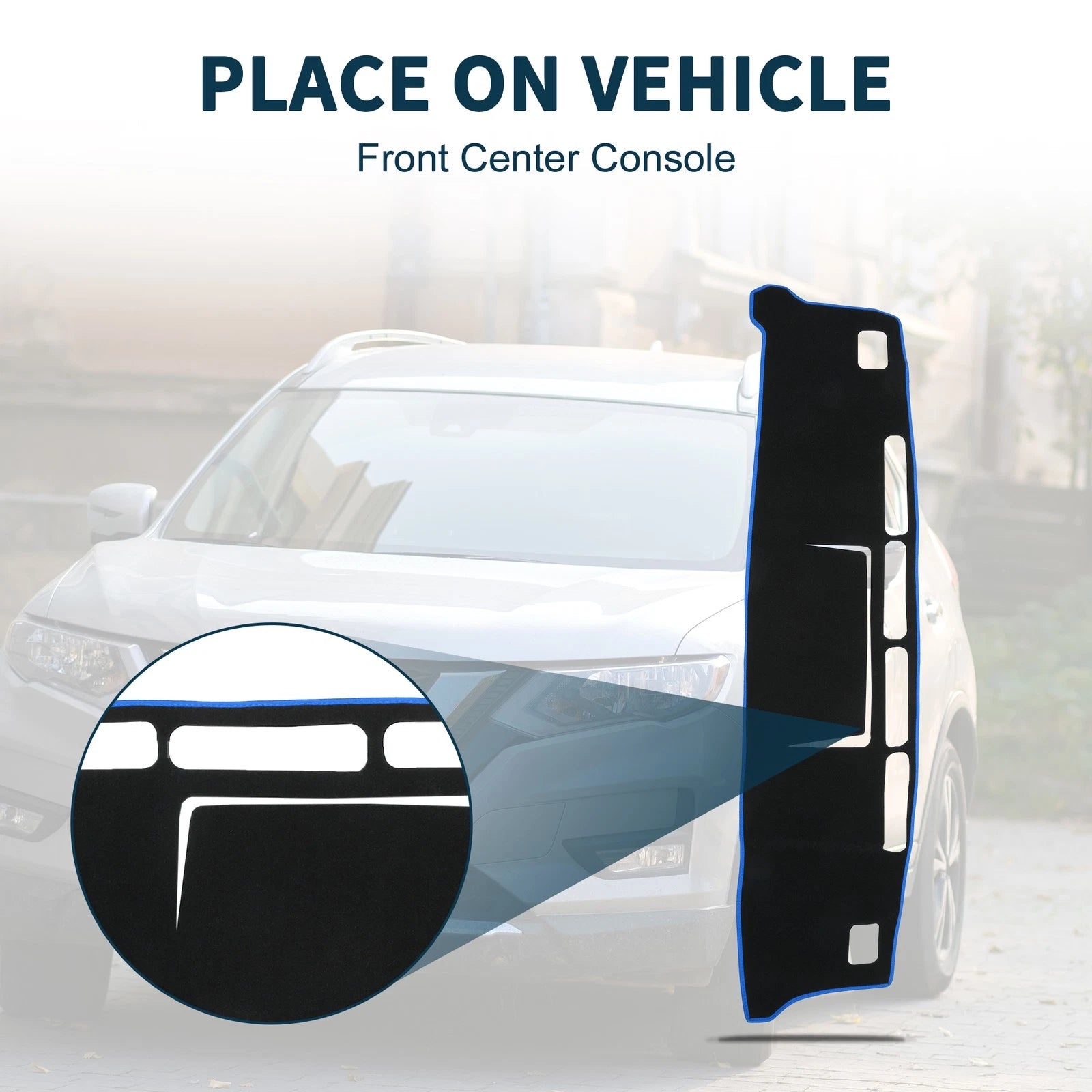 Dashboard Cover Mat for Nissan NV350 Caravan E26 (2012–2024) Black Blue