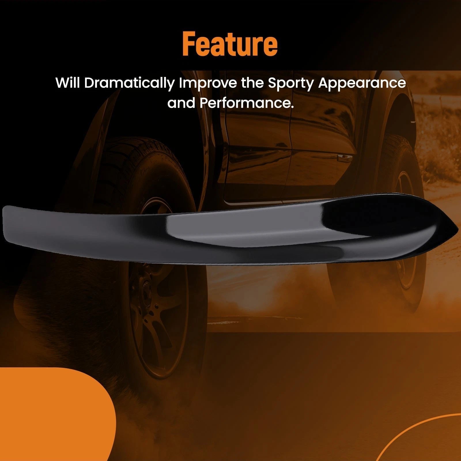 ABS Rear Window Roof Spoiler for Dodge Challenger (2008-2022) Gloss Black