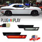 Set of 4 Racing LED Side Marker Lights for Dodge Challenger (2008–2014)