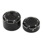2X Frame Cap Nut Bolt Cover for Harley-Davidson X350 (Black & Chrome)
