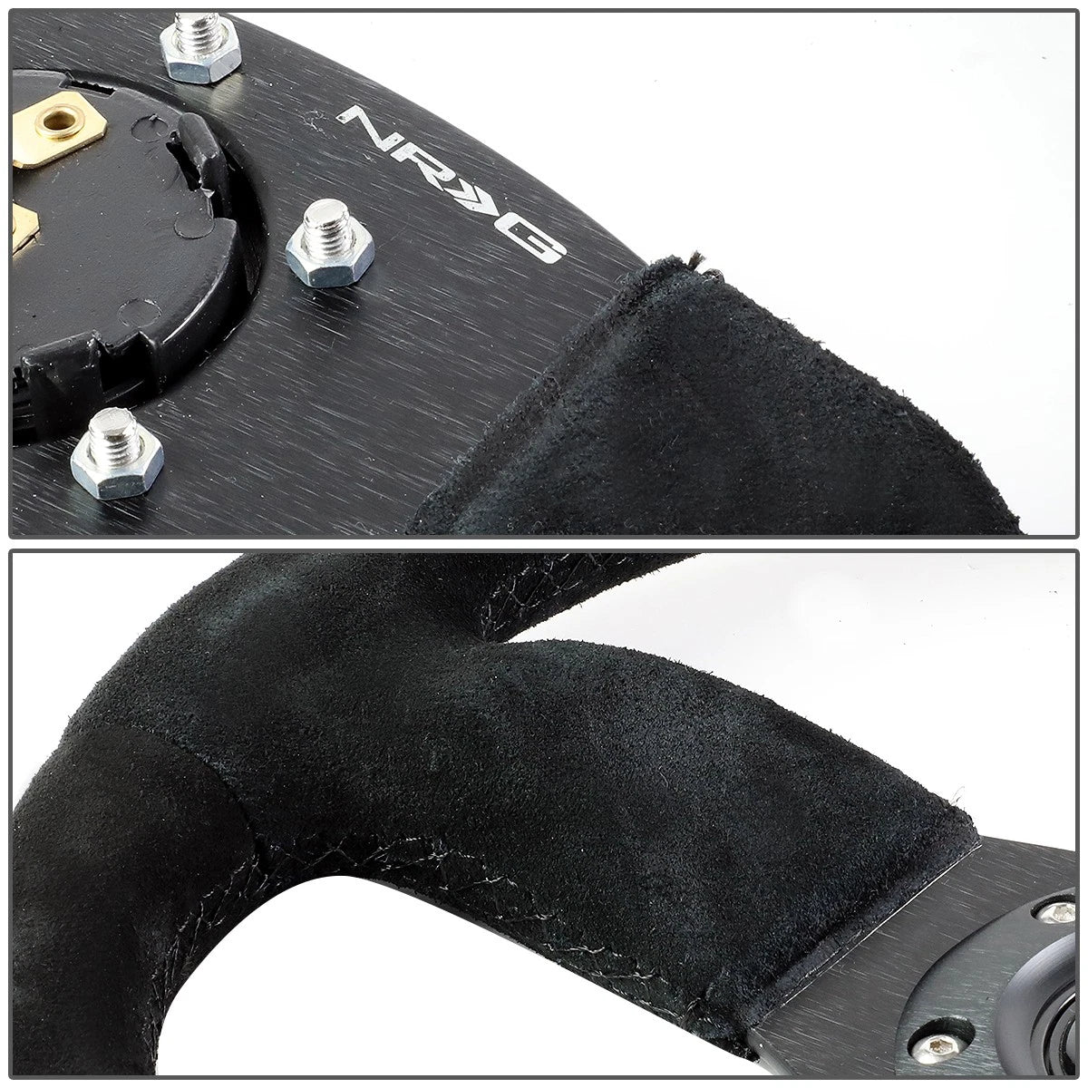 NRG Reinforced Steering Wheel 32cm D-Shape for Universal Fit (2010–2023)