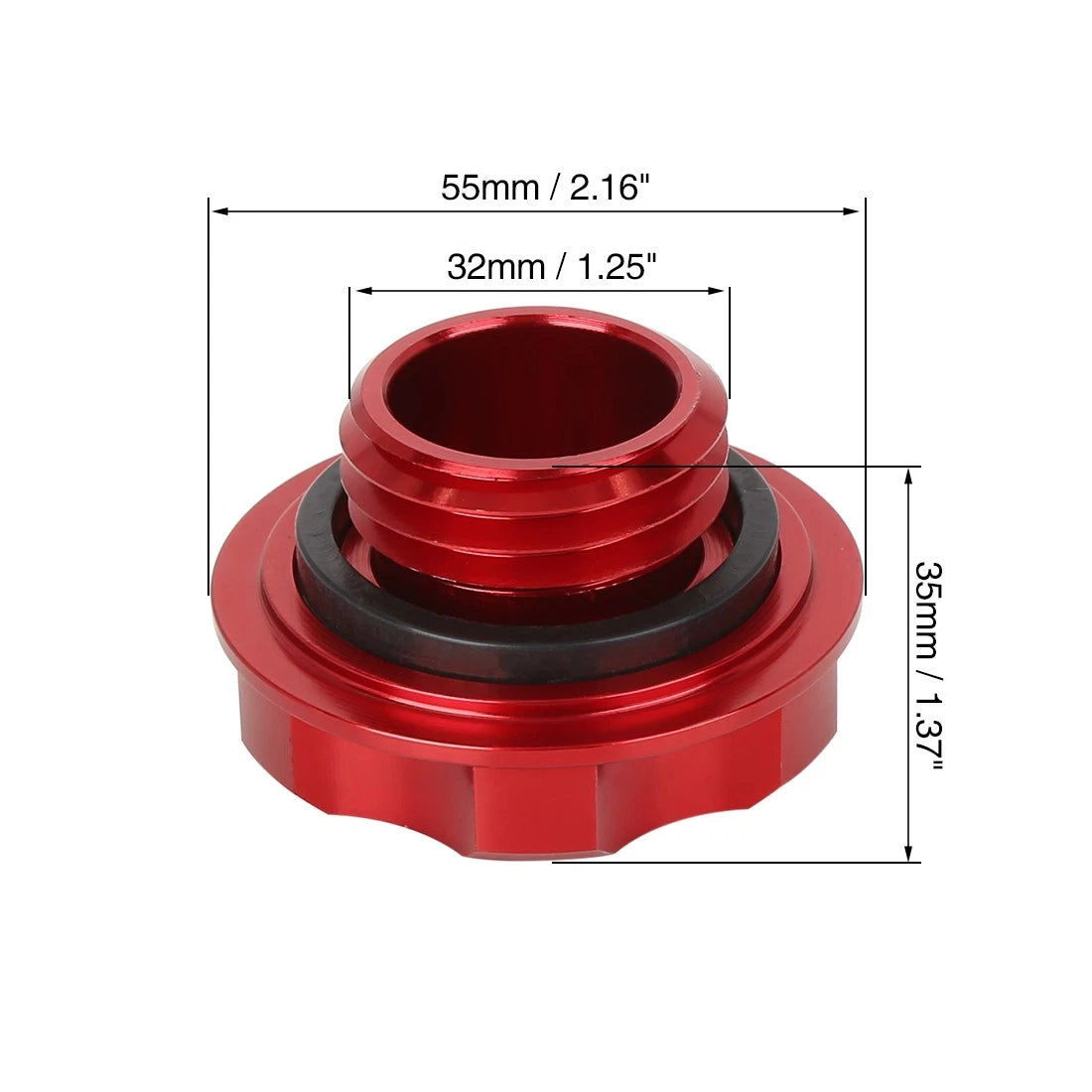 Aluminum Alloy Engine Oil Filler Cap Plug Cover Red for Honda Civic (1996–2000)