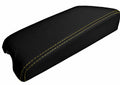 Leather Console Lid Armrest Cover for Infiniti G35 Coupe (2002–2007) Yellow Stitch