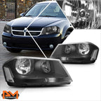 Factory Style Black Housing Clear Corner Headlight for Dodge Avenger (2008–2014)