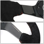 NRG 35cm 3" Deep Dish Suede Steering Wheel for Universal (2010–2023)
