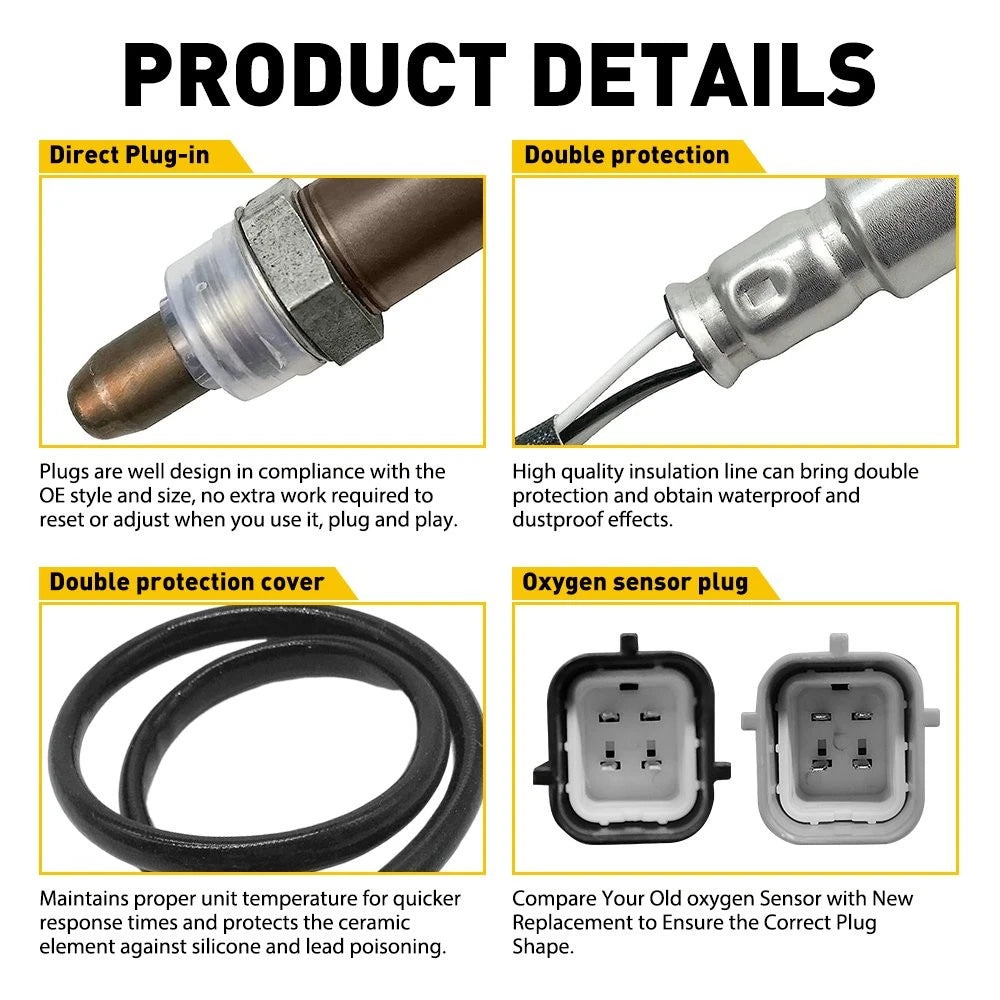 2X Oxygen Sensor for Nissan Rogue 2008–2013 (2.5L, Upstream & Downstream) EXV