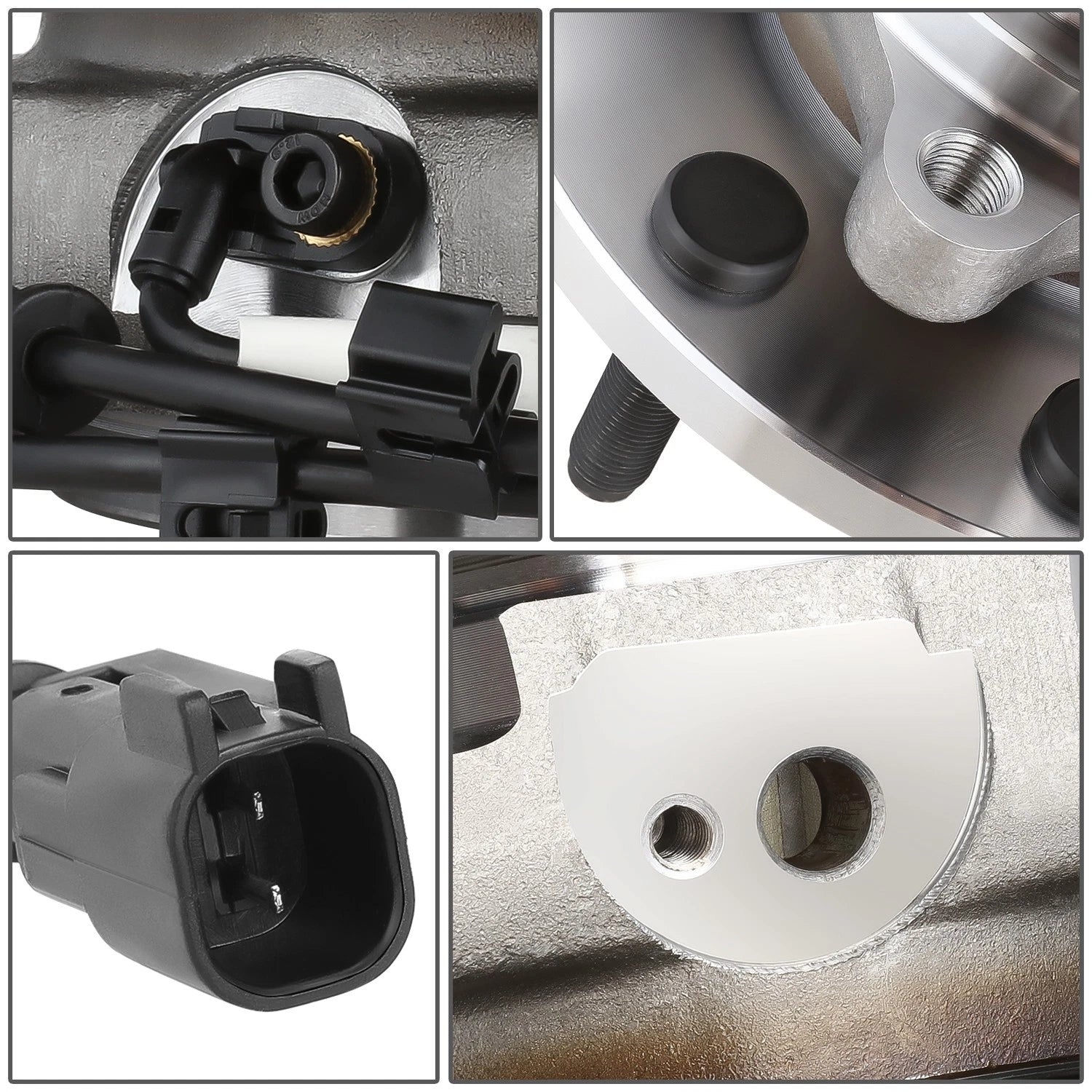 Set of 2 Wheel Bearings & Hubs for Ram 2500 3500 (2014–2018) w/ABS Sensor