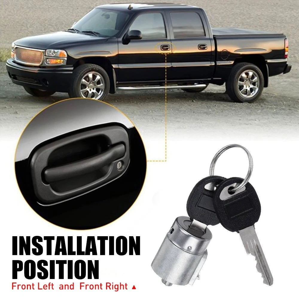 Set of 2 Door Lock Cylinders & Keys for Chevy C1500 (1995–1999)