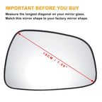 Left Side White Mirror Glass for Dacia Elantra (2011–2013)