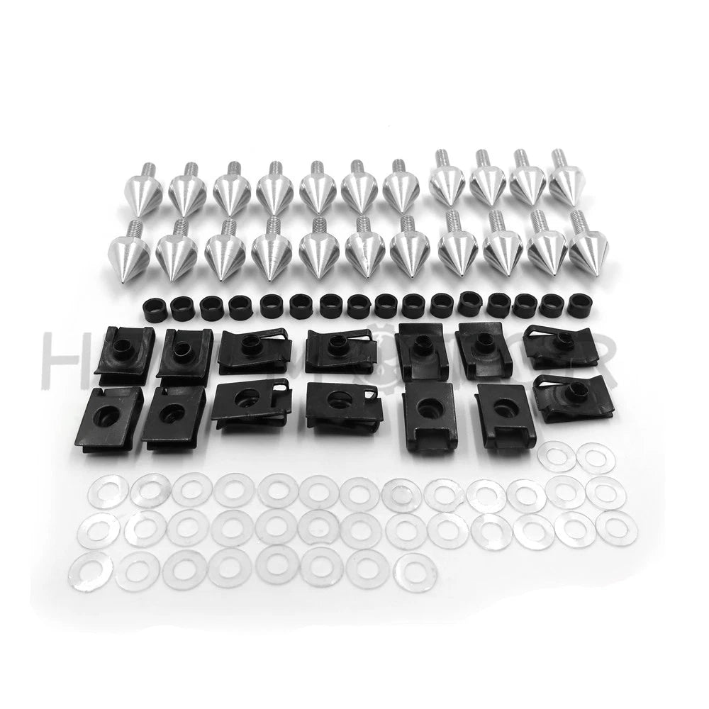 Fairing Bolts Kit for Yamaha YZF R1 (2000–2001) - Silver Fasteners