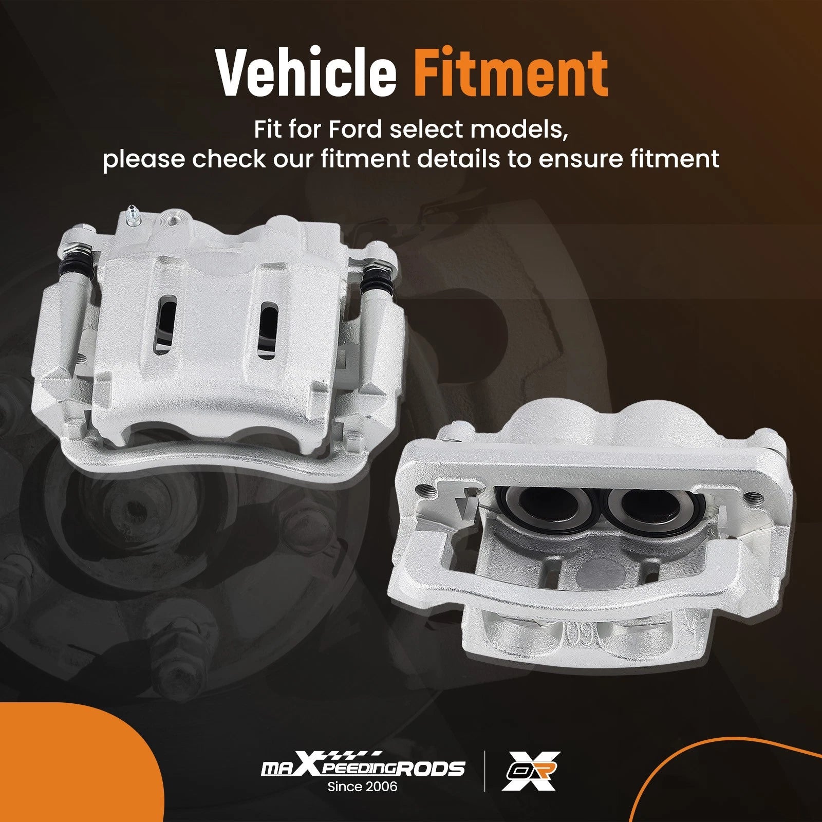 2x Front Left & Right Brake Calipers for Ford F-250 F-350 Super Duty (2018–2023)