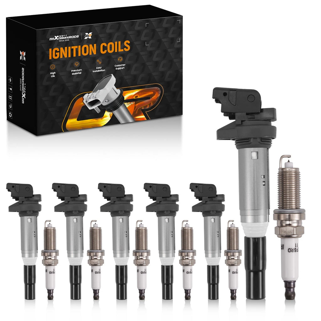 Set of 6 Ignition Coils & Spark Plugs for BMW 128i 325xi 328i 330i 330xi 528i X3 (2008–2013) UF592