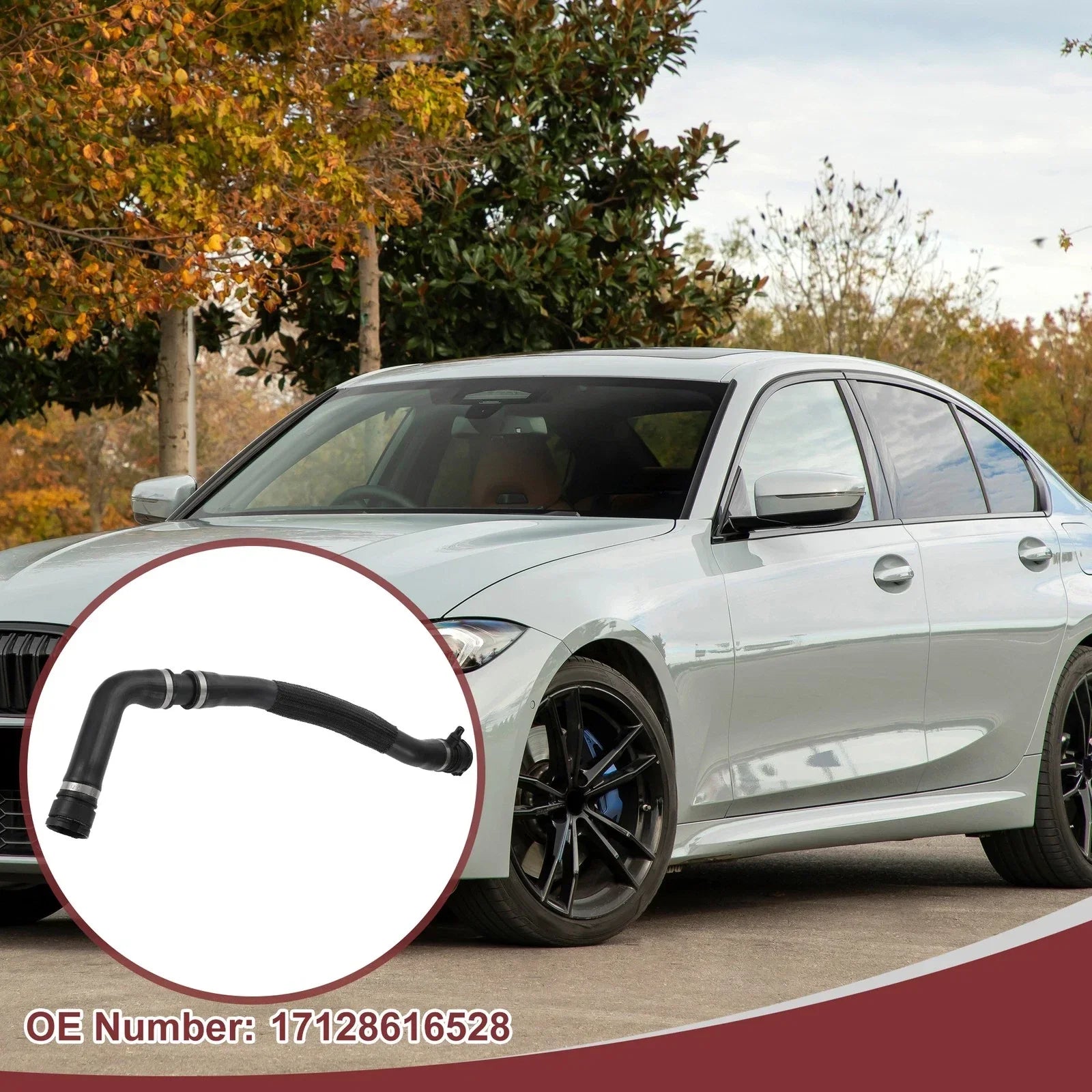 Radiator Coolant Hose for BMW 230i 320i 330i 430i Rubber Black