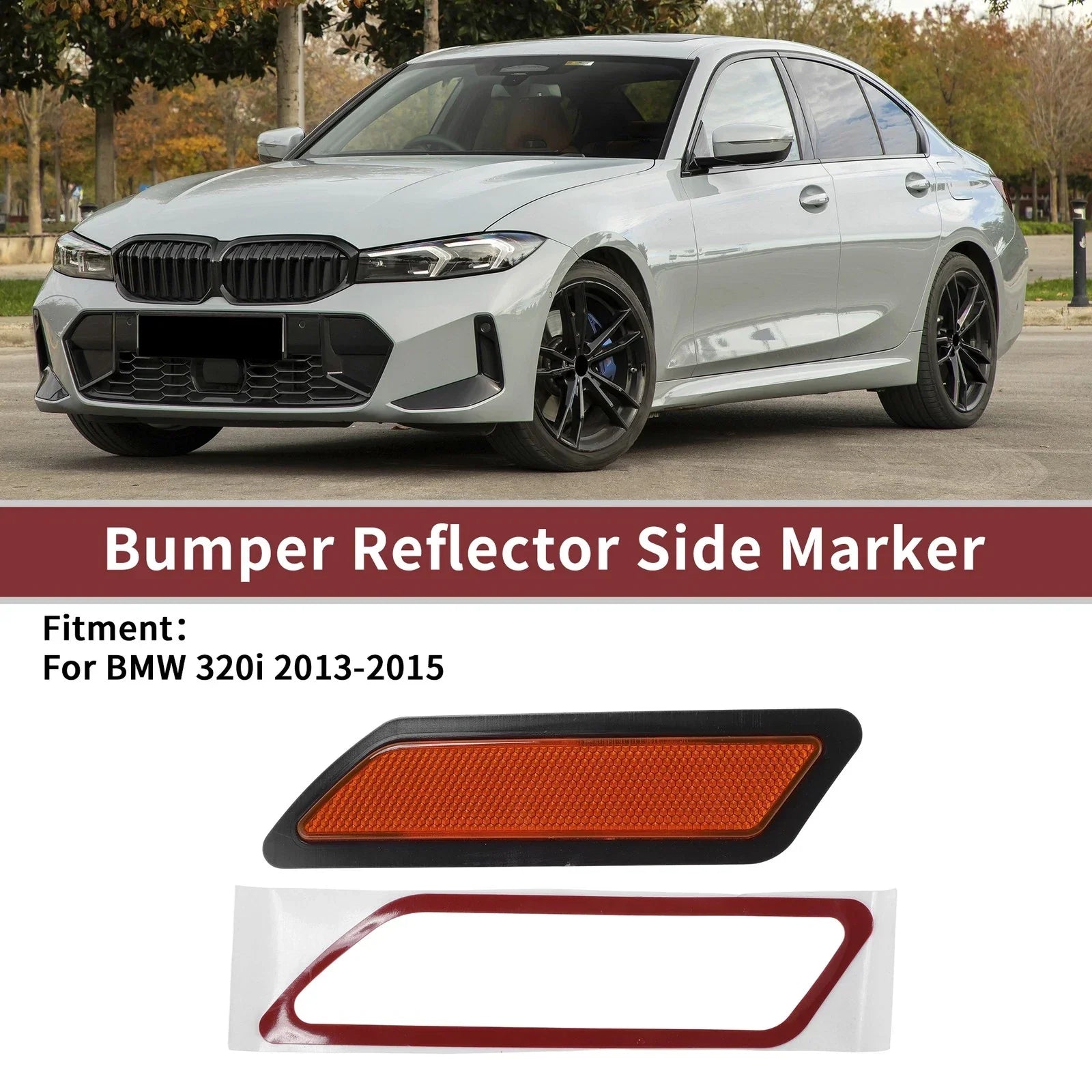 Driver Side 1 Pc Bumper Reflectors for BMW 320i (2013-2015)