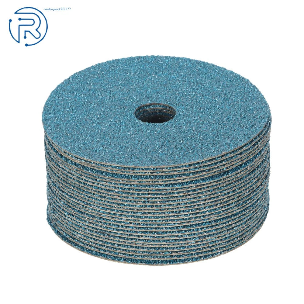 25 Pack 5" Zirconia Resin Fiber Grinding Discs 36 Grit for