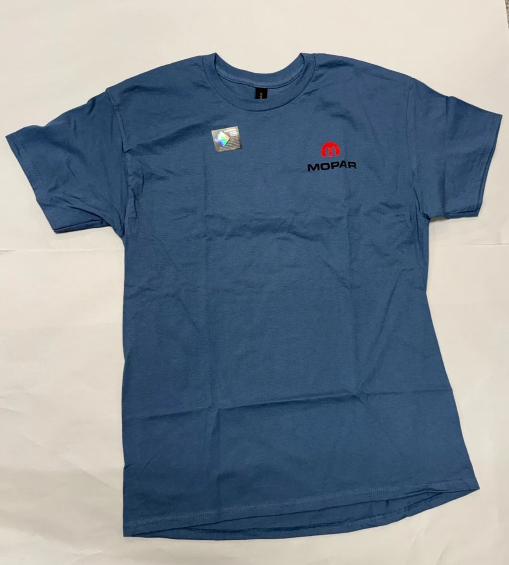 Indigo Blue T-Shirt Licensed Vintage Sign Logo for Dodge Challenger (2008–2023)
