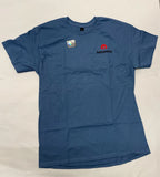 Indigo Blue T-Shirt Licensed Vintage Sign Logo for Dodge Challenger (2008–2023)