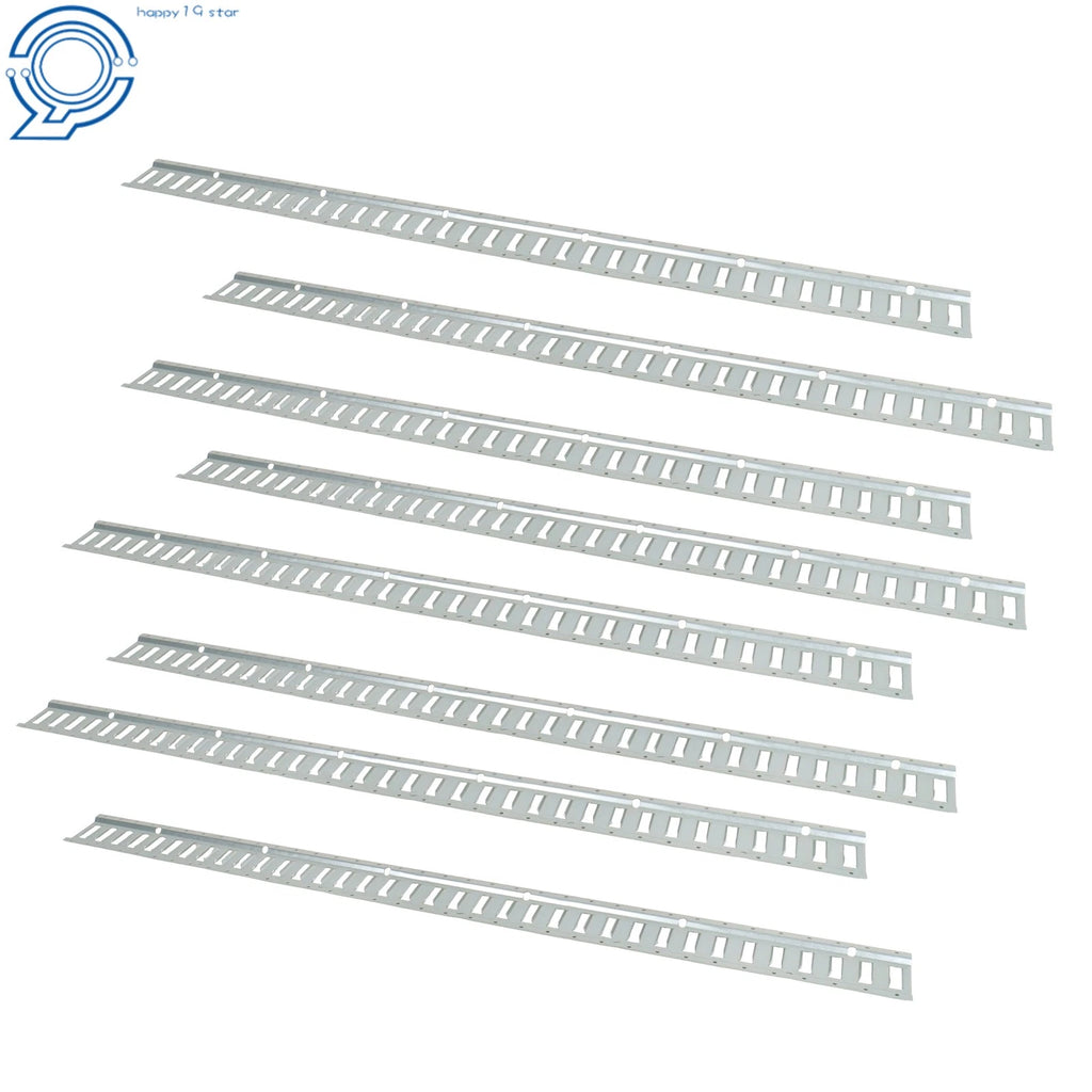 Set of 8 Galvanized Steel E Track Tie Down Rails for Trucks