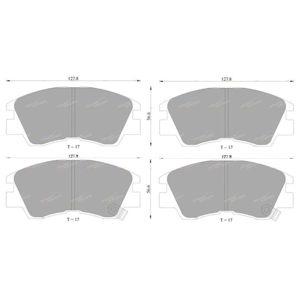 Front Disc Brake Pads Set for Mitsubishi Pajero NE NF NG (1987-1991)