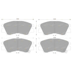 Front Disc Brake Pads Set for Mitsubishi Pajero NE NF NG (1987-1991)