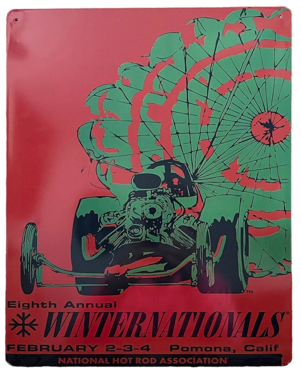 15" x 12" Metal Sign for NHRA 1968 Winternationals Pomona