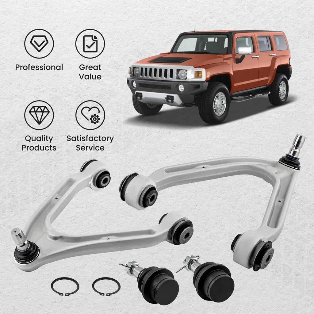 Suspension Kit with Upper Control Arms & Lower Ball Joints for Hummer H3 H3T (2006–2010)
