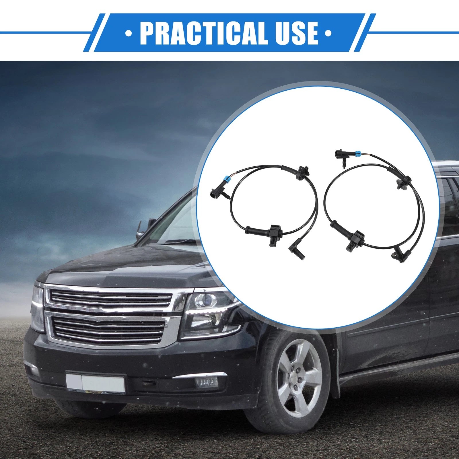 2 Pcs ABS Wheel Speed Sensor for Chevrolet Avalanche (2002–2013)