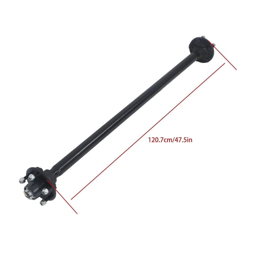 Trailer Axle 2000 lb 5 Lug 4.5" Hub Face Pitch with U-Bolt Kit