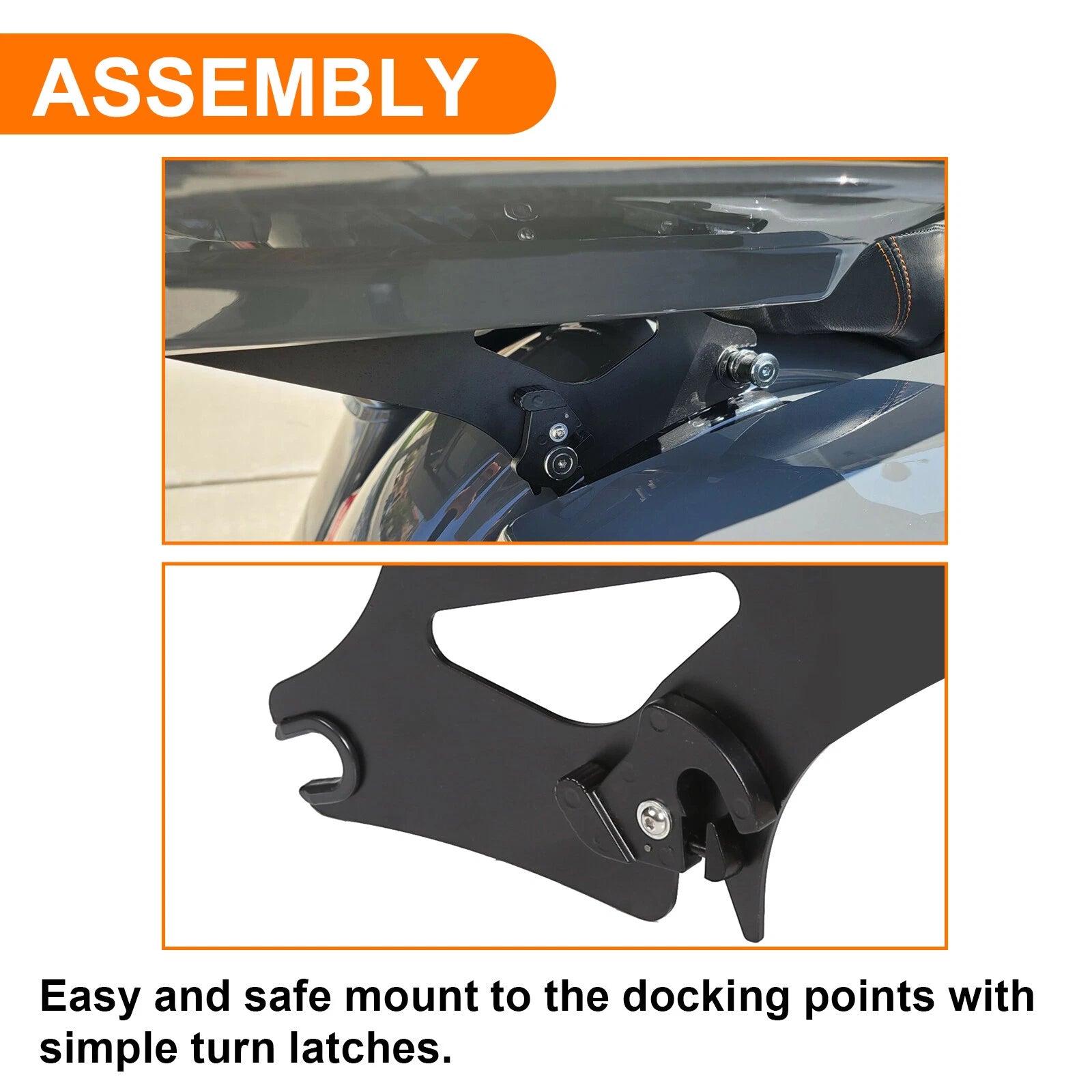 2X Luggage Mount Rack Bracket for Harley Touring Road Street Glide (2014–2026)