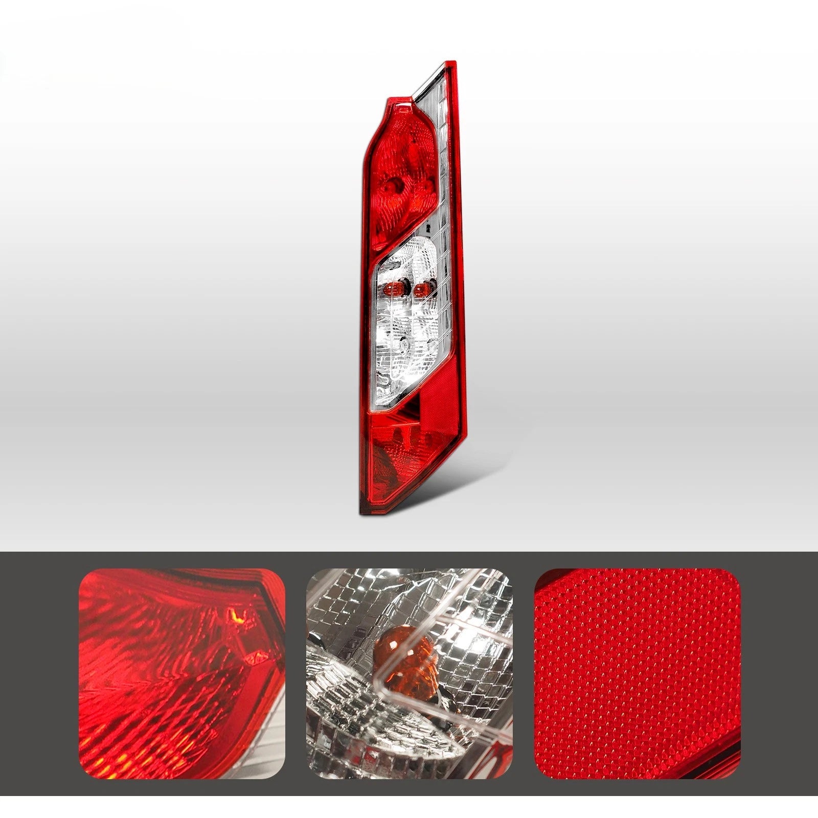 Tail Light for Ford Transit Connect (2014–2023) w/ Bulbs & Wires, Passenger Side