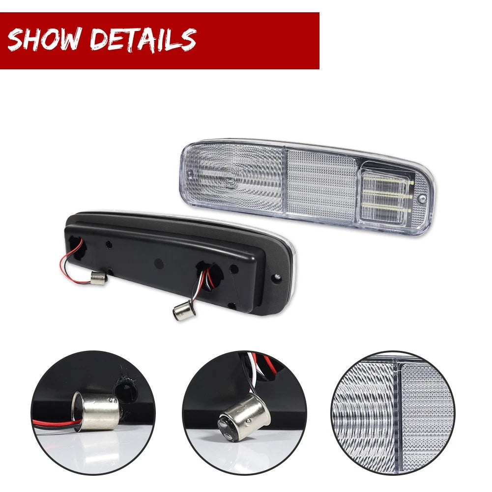 6 Clear LED Side Marker & Tail Lights for Ford Bronco Econoline Van