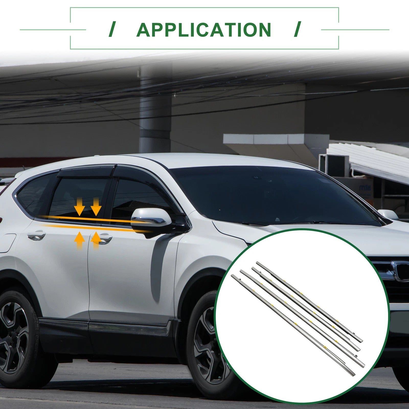 4X Weatherstrip Window Seal No.72450TLYH01 for Honda CR-V (2017–2020)