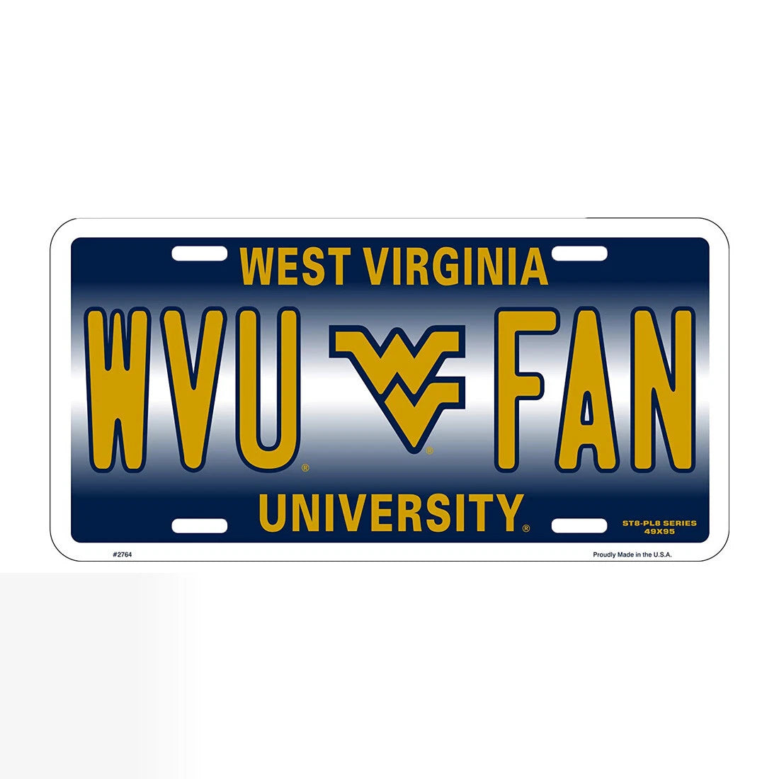 WVU FAN License Plate Tag for West Virginia University (N/A)