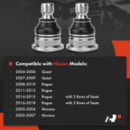 2X Front Lower Ball Joint for Nissan Rogue (2008-2018) Murano (2003-2007)
