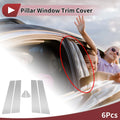 6 x Car Door Pillar Window Trim for Dodge Durango (2011-2020) Chrome Silver Tone