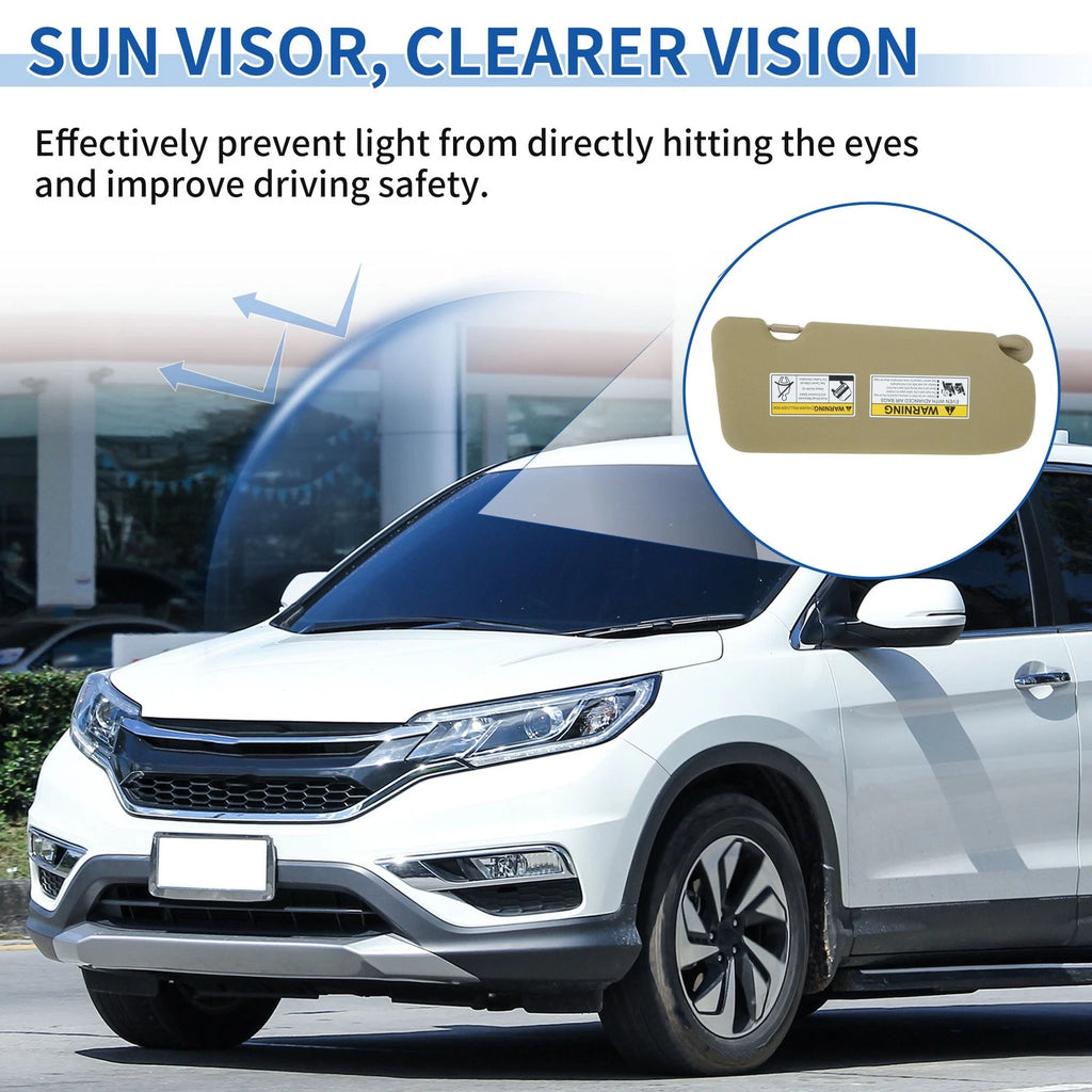 Left Side Sun Visor for Honda CR-V (2017–2022) No. 83280-TLA-A62 Beige