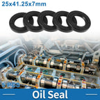 Set of 5 Oil Seal Rotary Shaft Seal Nitrile Rubber 25x41.25x7mm
