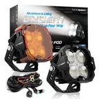 1 Pair NOVSIGHT 3-Inch 80W LED Work Pod Cube Flood Lamps for ATVs (2010–2023)