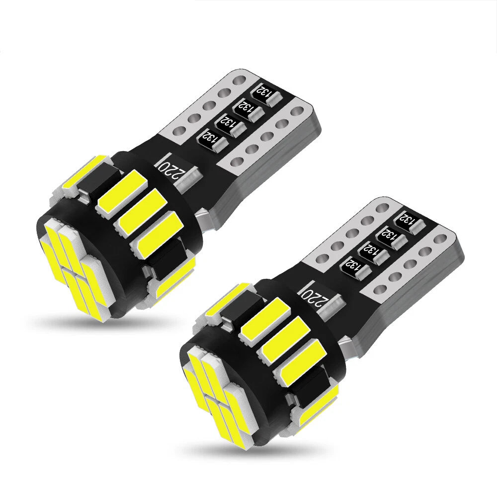 Set of 2 T10 CANBUS LED License Plate Lights for Various Models