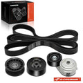 Set of 4 Serpentine Belt Drive Components for Chevrolet Silverado 2500 HD 