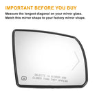 Pair Mirror Glass w/ Back Heated for Toyota 