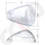 Clear Roof Cab Marker Light Cover Set for Ford F-250 F-350 + Wiring Pack