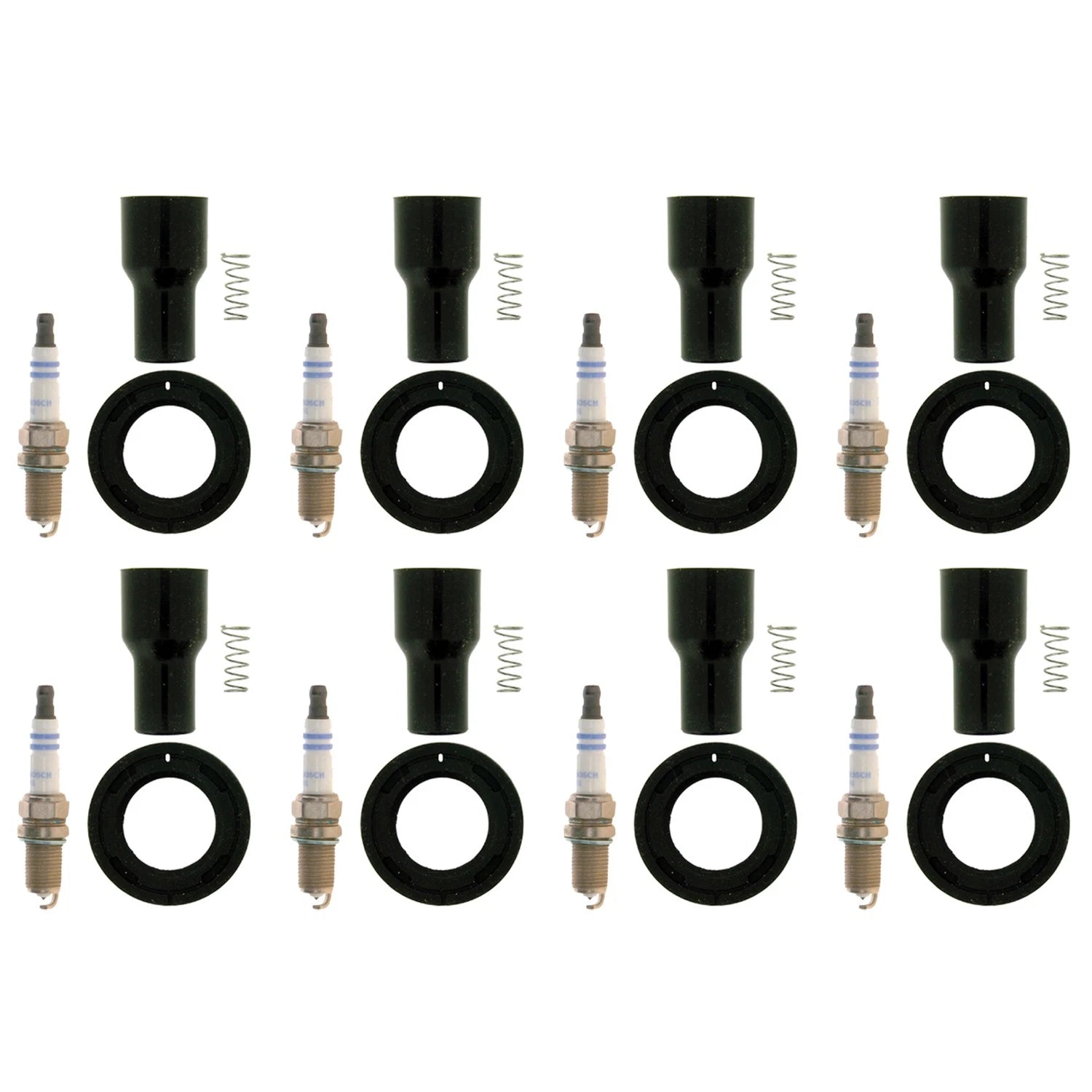 Set of 8 Platinum Spark Plugs & NGK Coil Boot Kit for GS430 SC430 Land Cruiser V8