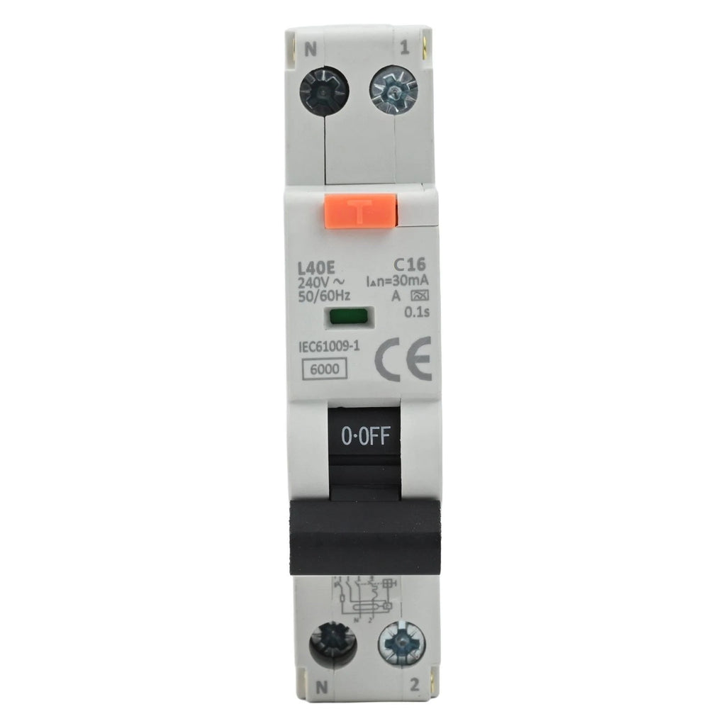 1P+N RCBO Circuit Breaker 230V 16A for Compact