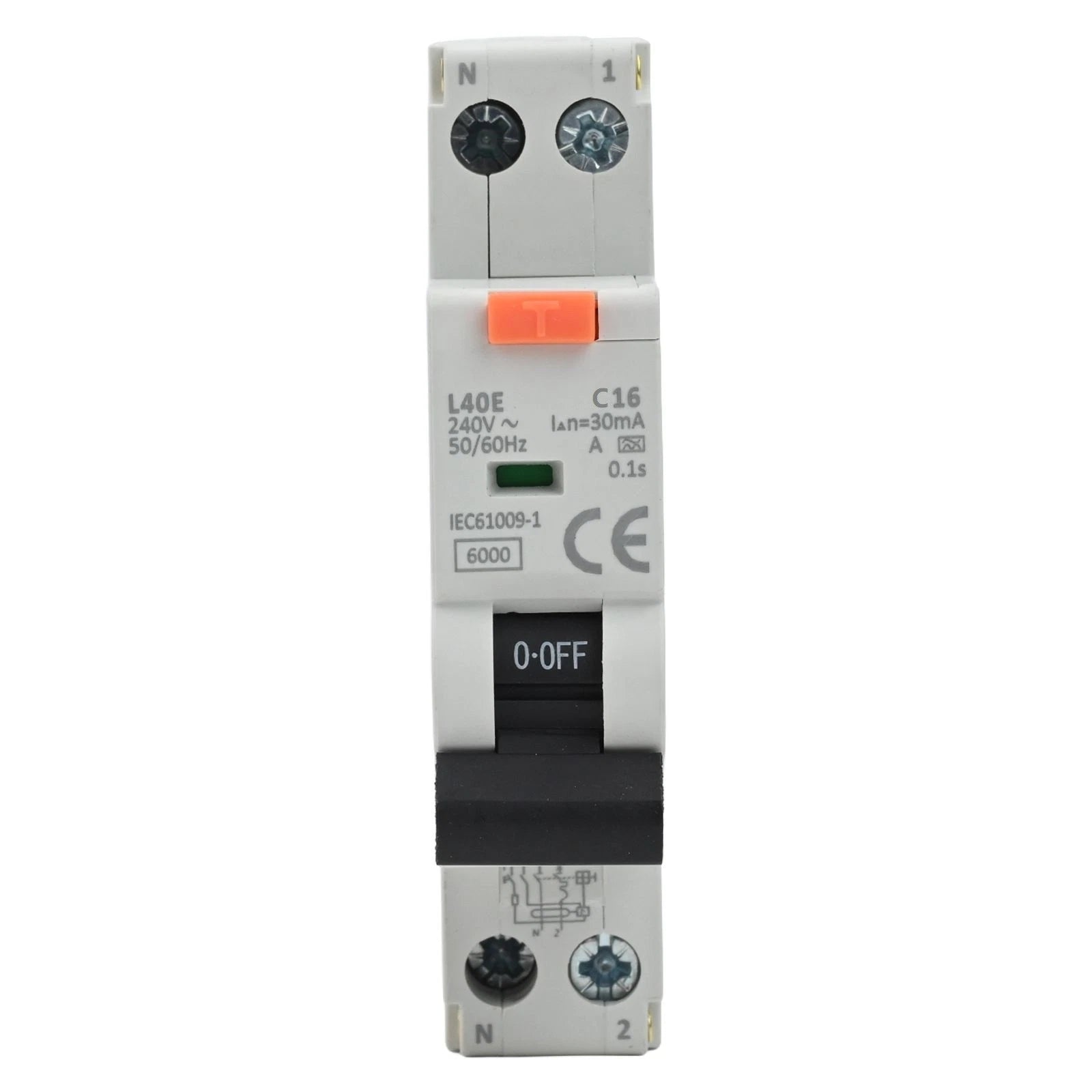 1P+N RCBO Circuit Breaker 230V 16A for Compact