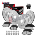 Set of 4 Drilled Rotors & Brake Pads for Town & Country Grand Caravan (2012–2016)