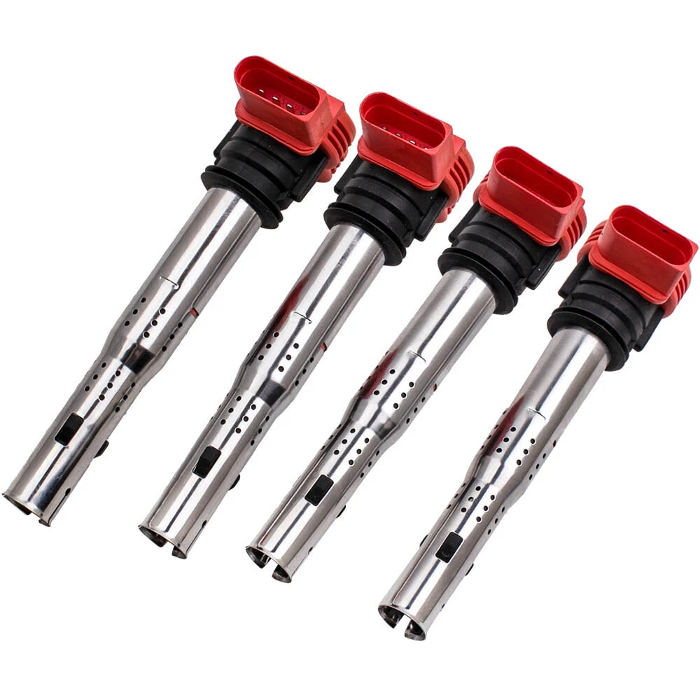 Set of 4 Ignition Coils for Audi A4 A5 R8 & VW Golf GTI (2006–2016)