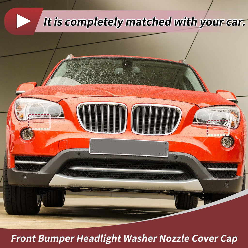 Washer Nozzle Cover Cap Set of 2 No.51117347666 for BMW X1 (2013–2015) Brown